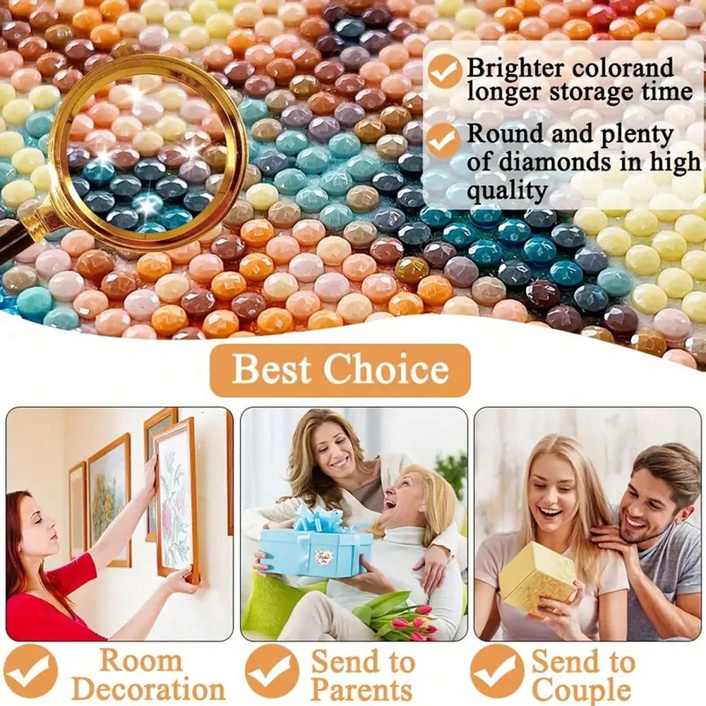 1Pc Black Cat Under Tthe Dazzling Starry Sky Diamond Painting set