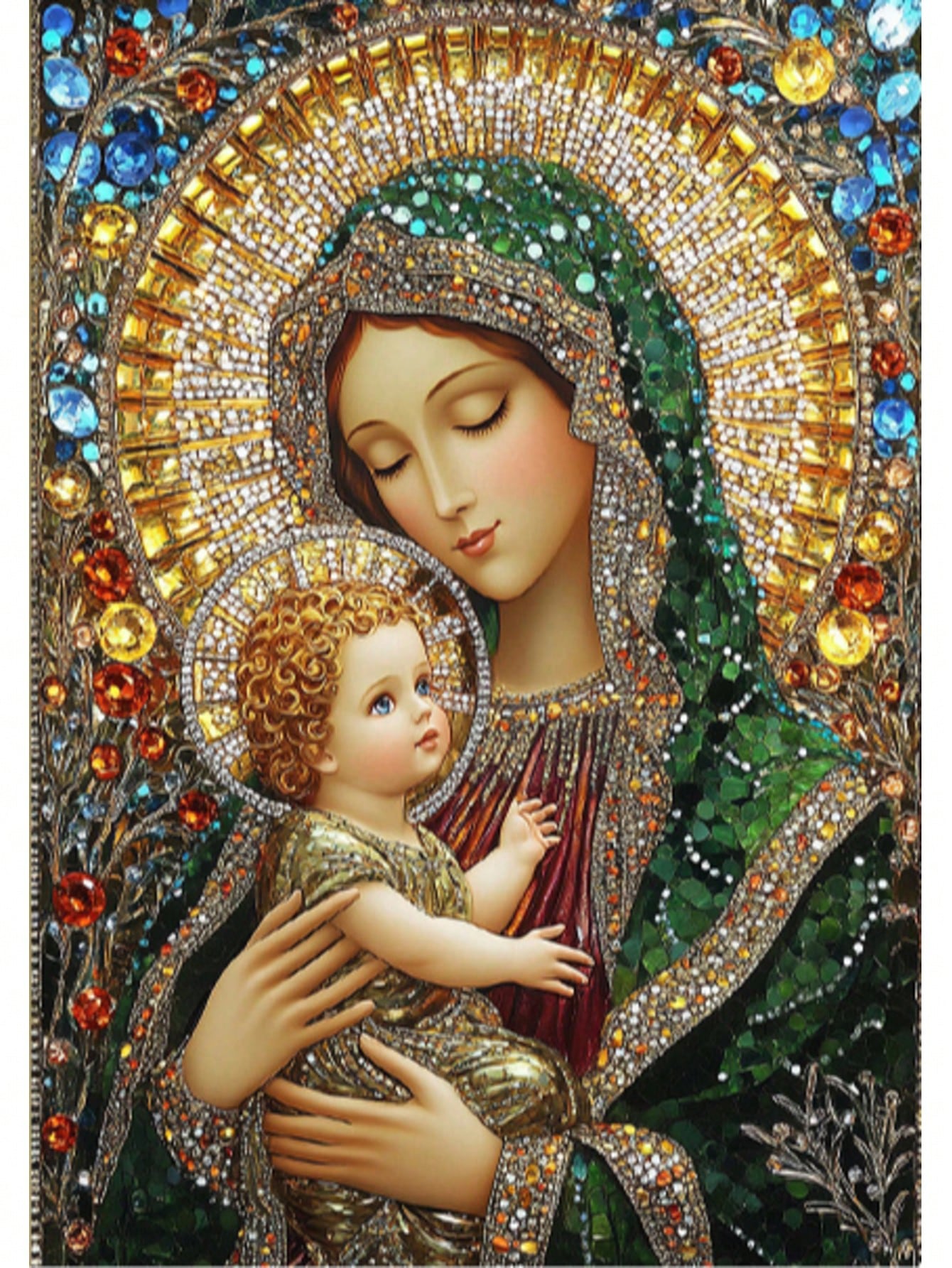 Complete Diamond Painting Kit  Religious Horse Mosaic Art Craft For Beginners