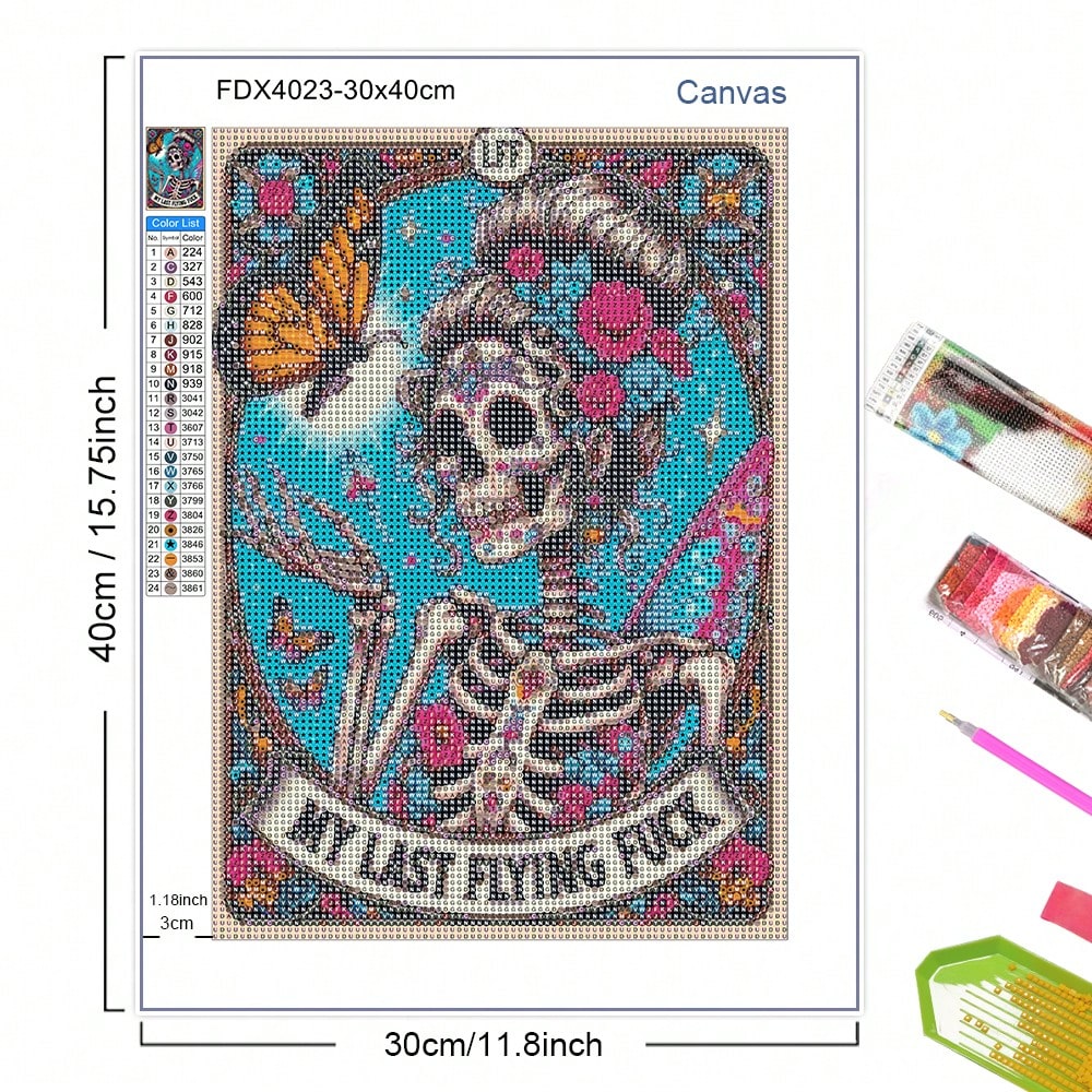 Skull Woman Diamond Art Kit For Adult Beginners