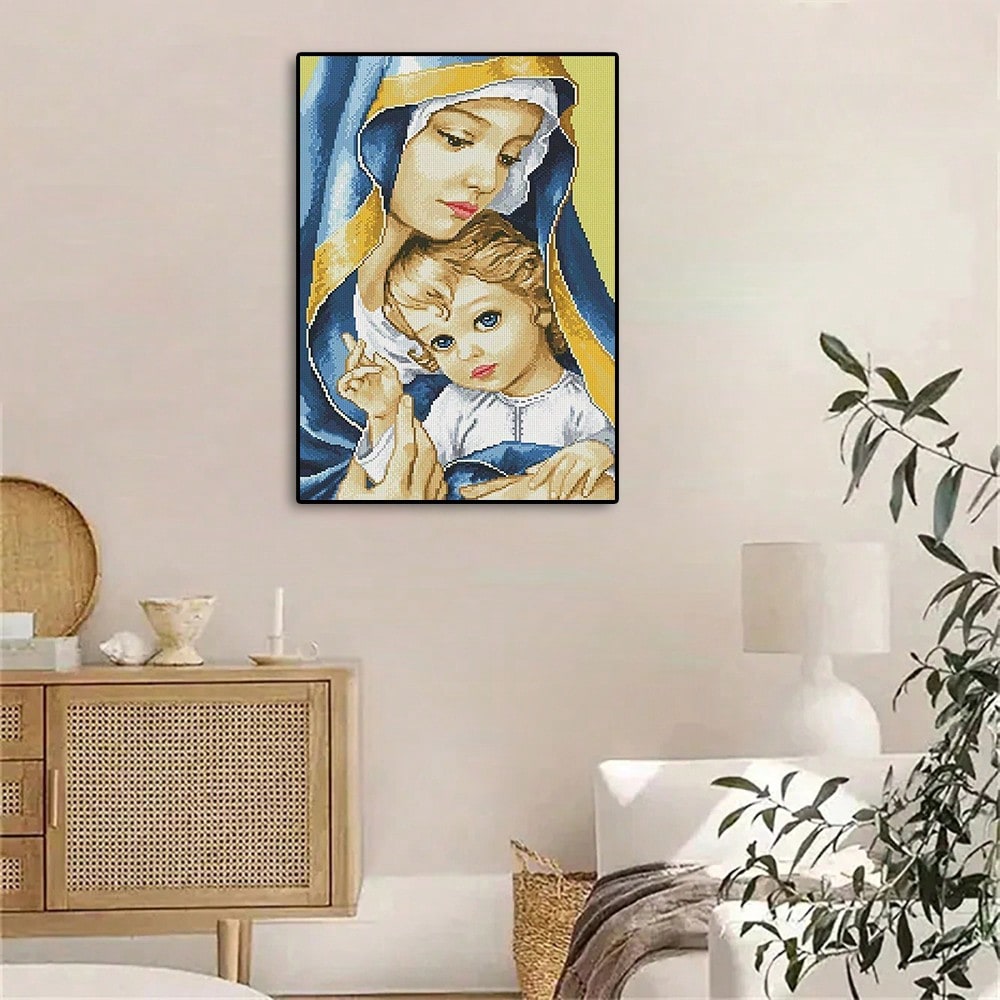 Adult Diamond Painting Virgin Mary And Jesus Diamond Art Kit