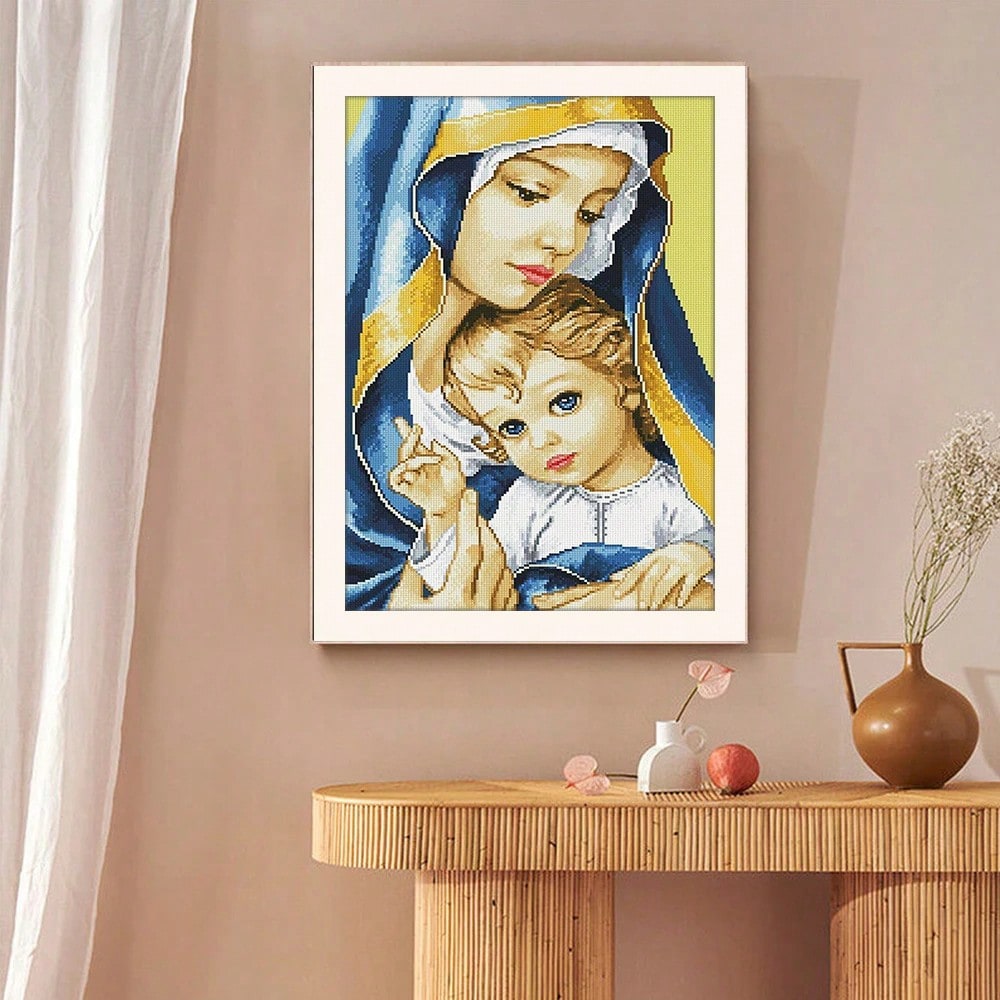 Adult Diamond Painting Virgin Mary And Jesus Diamond Art Kit