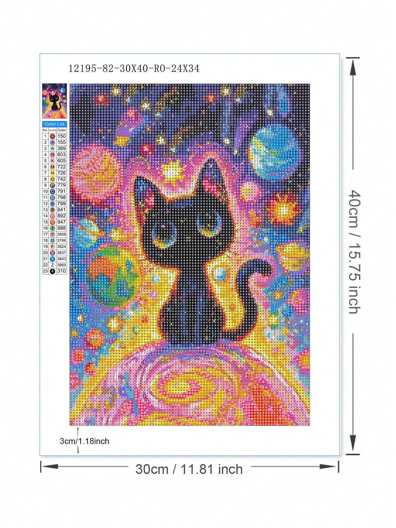 1Pc Black Cat Under Tthe Dazzling Starry Sky Diamond Painting set