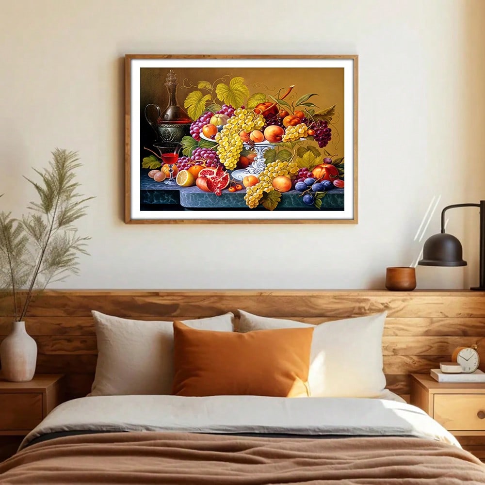 Vintage Fruit Plate Diamond Painting set