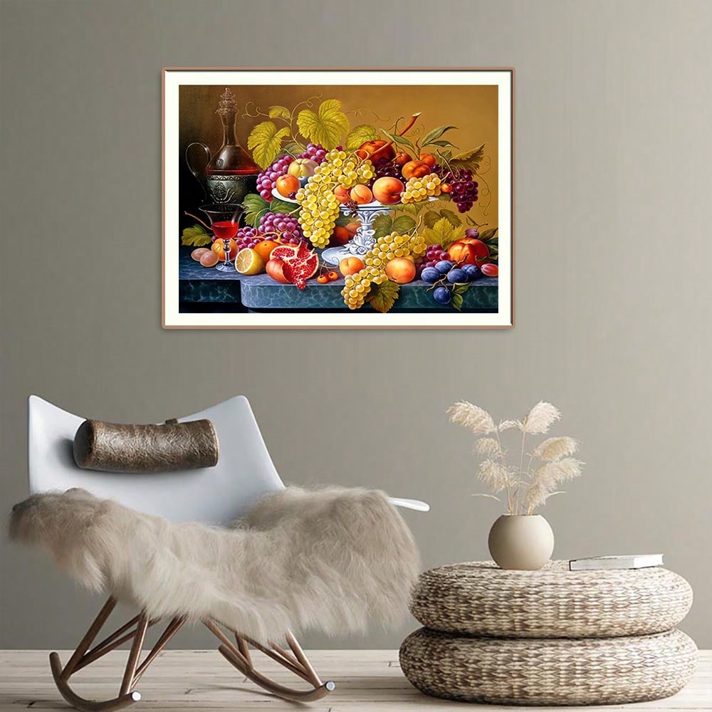 Vintage Fruit Plate Diamond Painting set