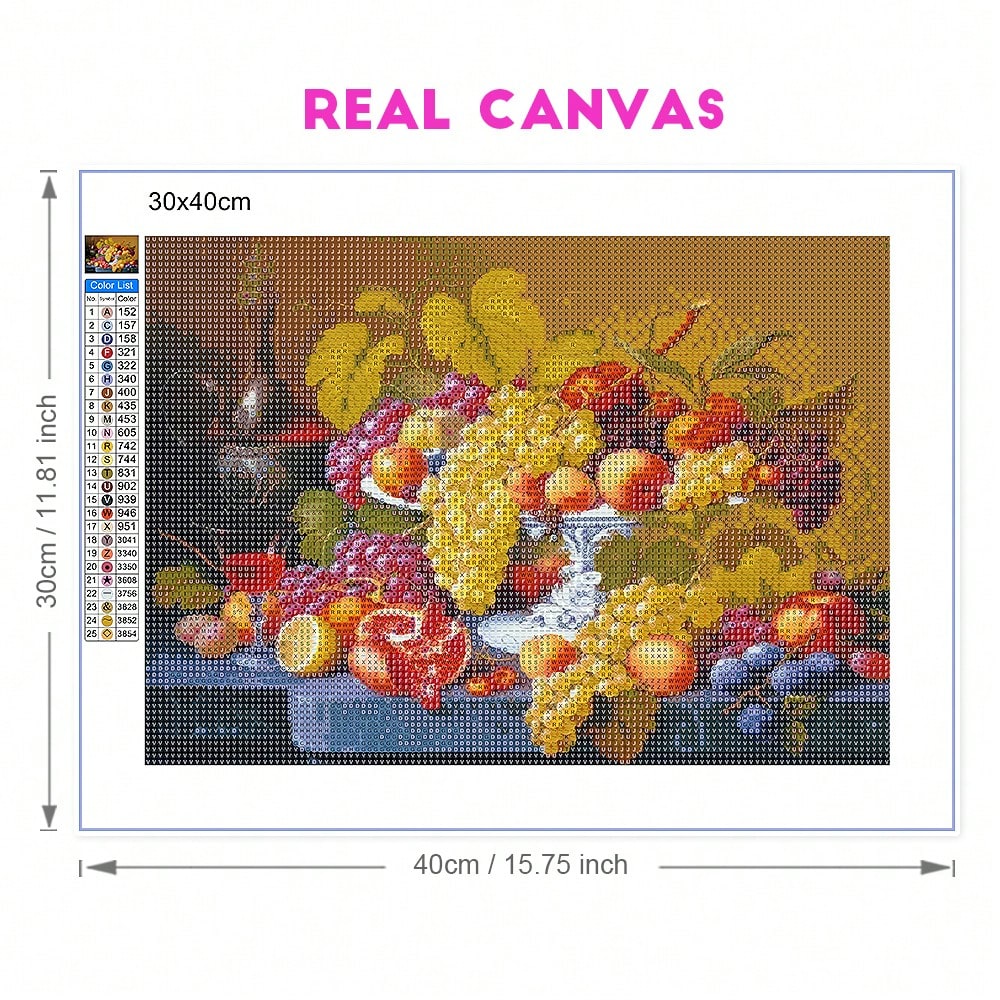 Vintage Fruit Plate Diamond Painting set