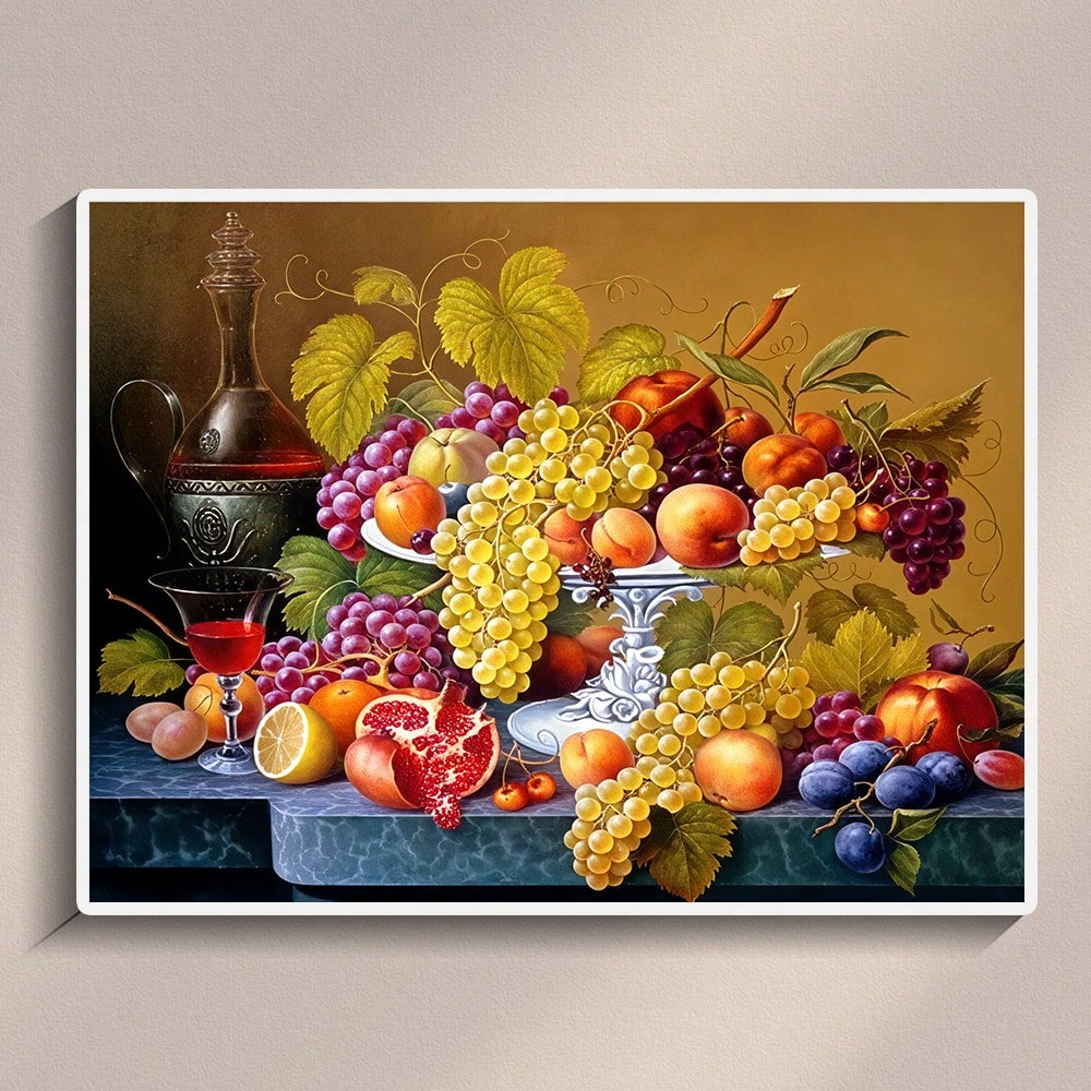Vintage Fruit Plate Diamond Painting set