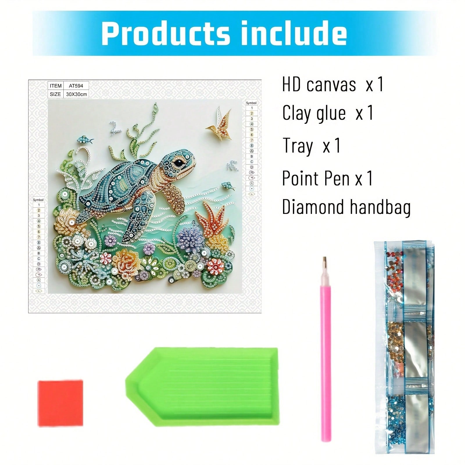 Flat Undersea World Diamond Painting Kit