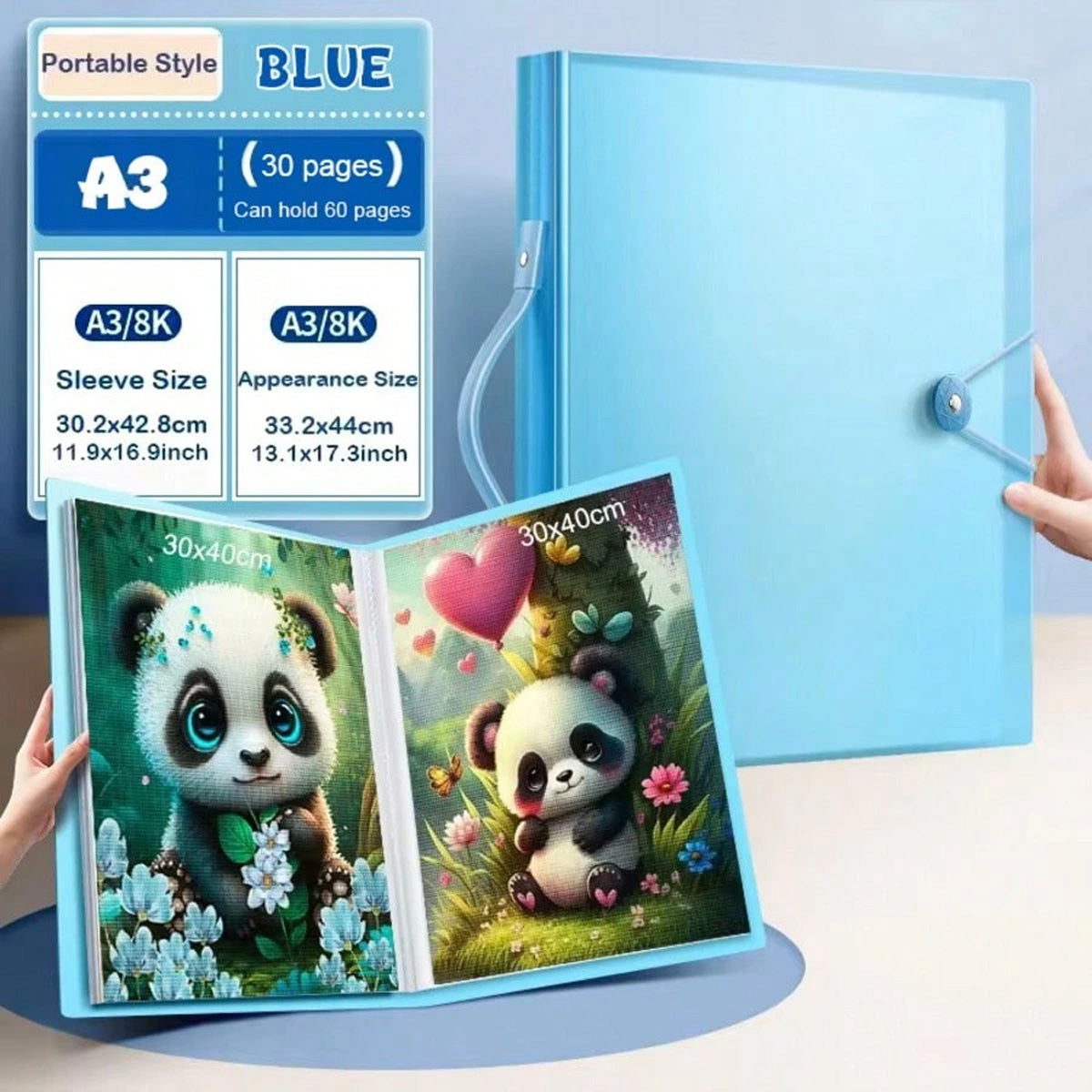 A3 Diamond Painting Storage Faux Book Tools