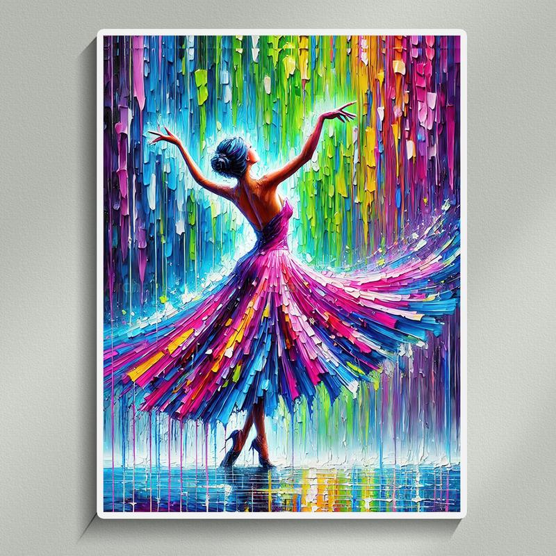 Dancing Woman in the Rain Diamond Painting Art Dancer Diamond Mosaic Set