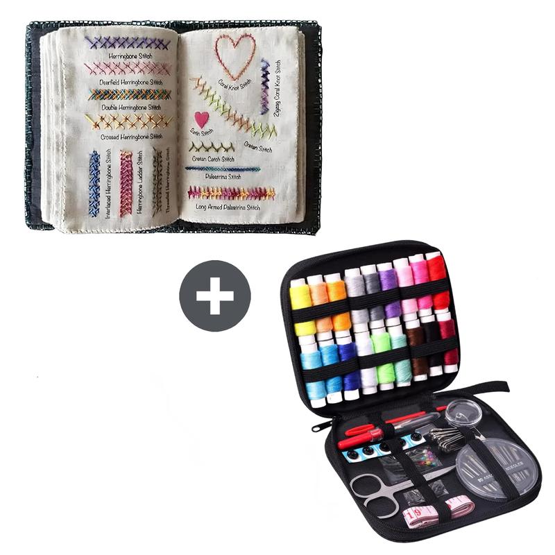 Portable All-Scenario Embroidery Stitch Book + Professional Sewing Kit