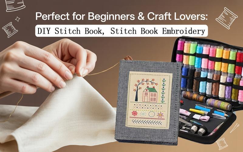 Portable All-Scenario Embroidery Stitch Book + Professional Sewing Kit