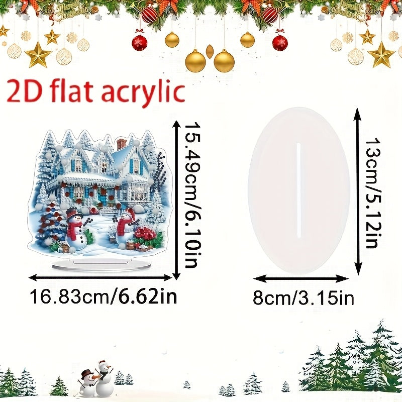 2D Flat Print, DIY Christmas Diamond Painting Kit