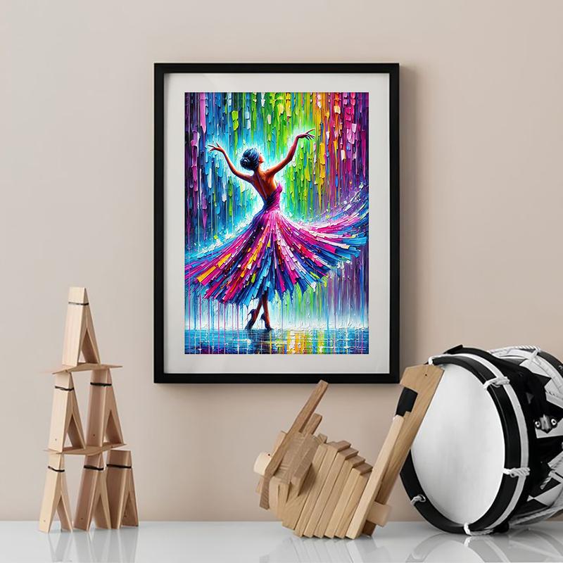 Dancing Woman in the Rain Diamond Painting Art Dancer Diamond Mosaic Set