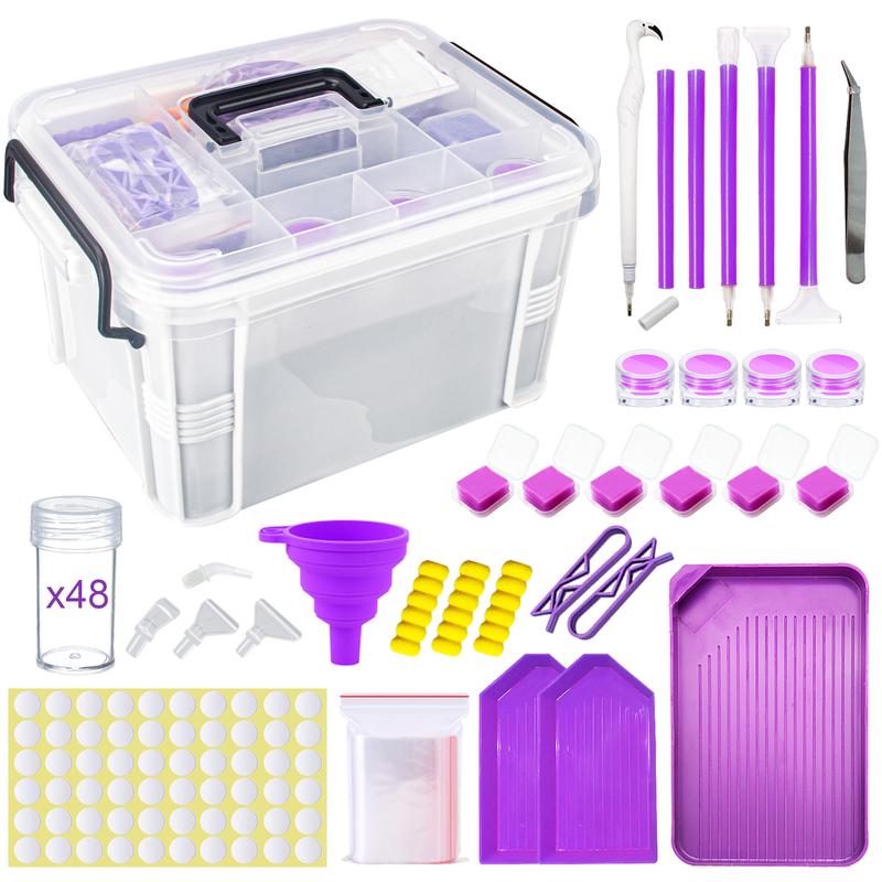 111pcs Diamond Painting Storage Box Tool Set
