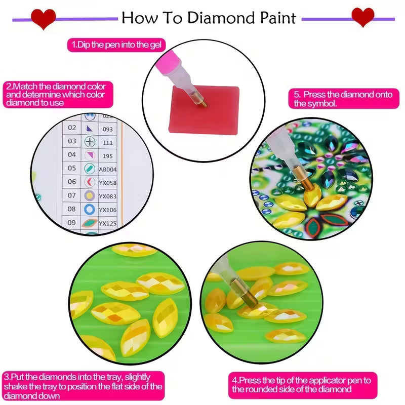 2D Flat Print, DIY Christmas Diamond Painting Kit