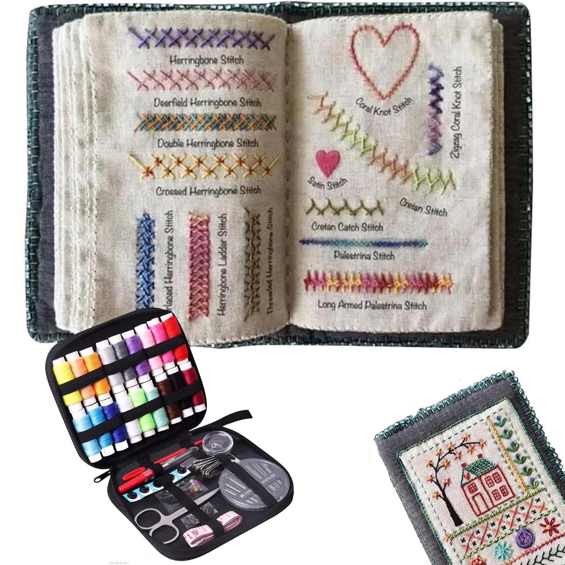 Portable All-Scenario Embroidery Stitch Book + Professional Sewing Kit